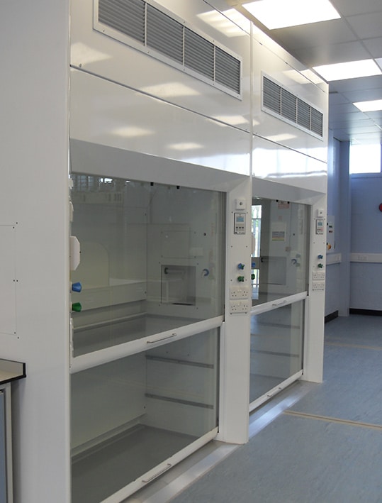 large walk in fume cupboard