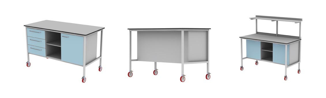 mobile benches and trolleys