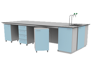 under bench laboratory furniture