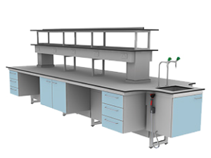 suspended laboratory furniture range