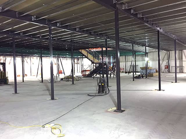 laboratory mezzanine building works