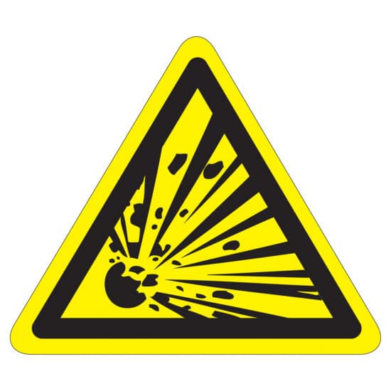 Explosive Material Hazard Safety Symbol 