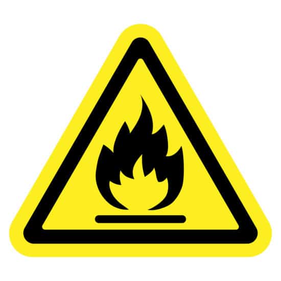 Flammable Material Safety Symbol