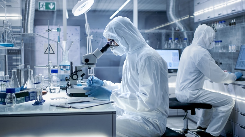 scientists working in laboratory