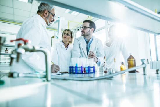 Chemists in a lab