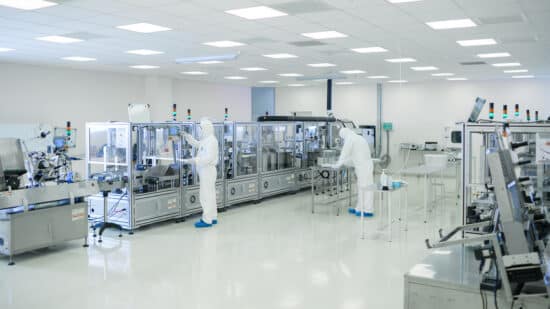 Shot Of Sterile High Precision Manufacturing Laboratory