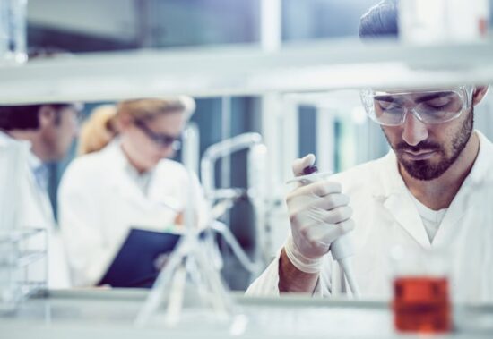 scientist working in lab