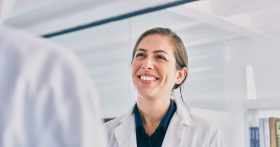 smiling lab scientist