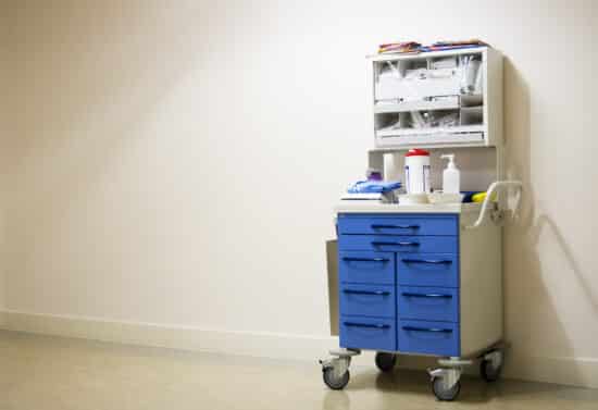 medical trolley in hospital