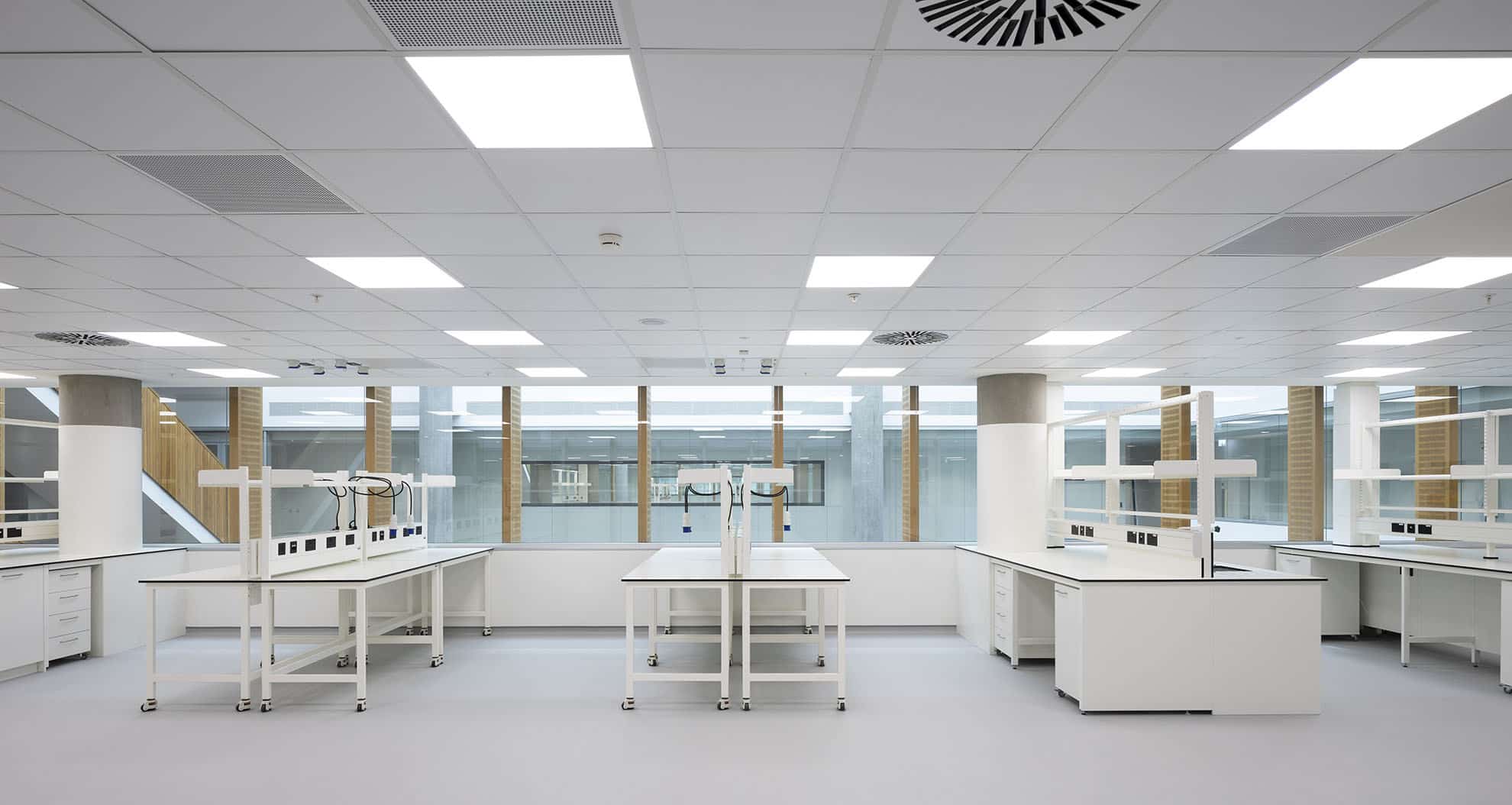 morgan lovell - stanhope white city iflexx modular benching installation