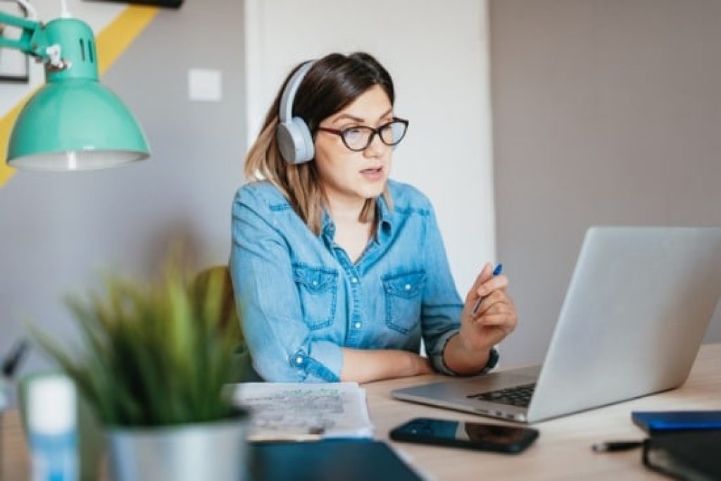 Women working from home